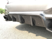 Diffuseur Arrière Carbone Sec Style D BMW Série 5 G30 G38 2017+ avec Séparateurs et Spoiler