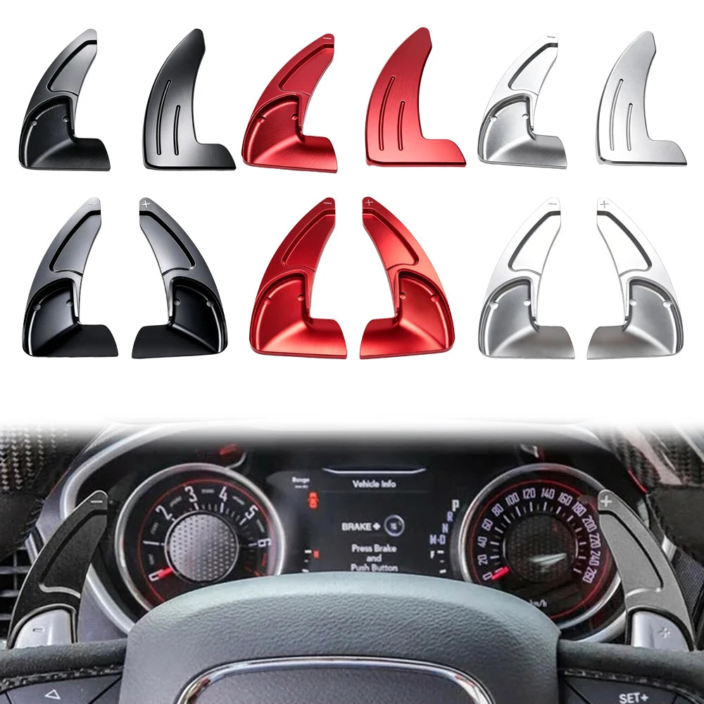 Palettes au Volant Dodge Charger Challenger Durango Jeep Grand Cherokee 2014-2024 Aluminium