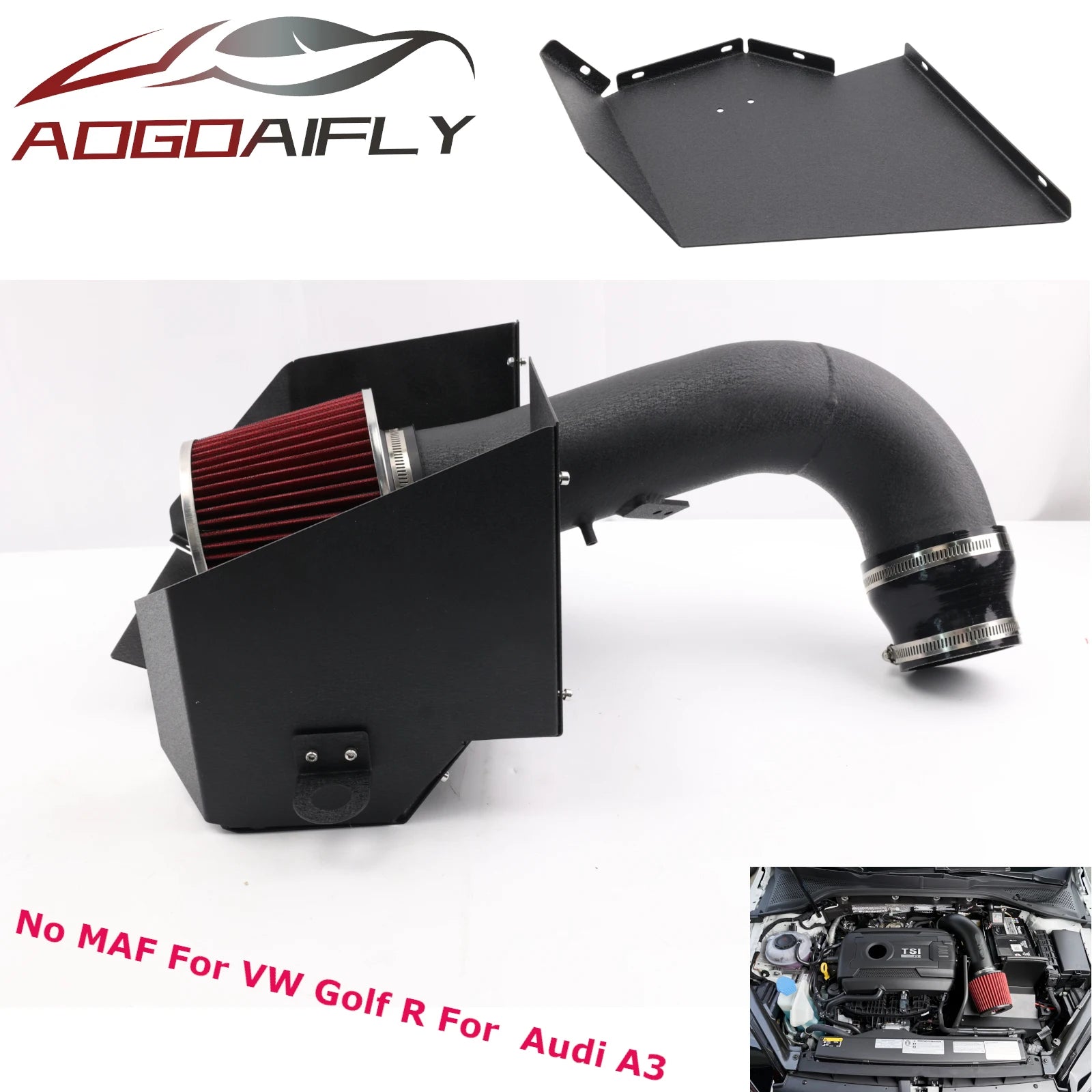 Kit Admission d'Air Froid VW Golf 7 GTI R Audi A3 S3 TT 1.8 2.0 TSI Bouclier Thermique