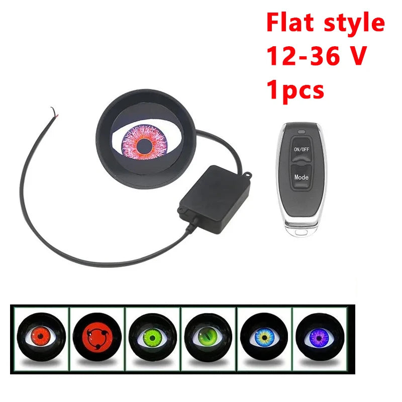 3-Inch Devil Eye LED Headlights — three-quarter view