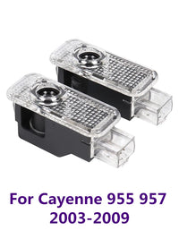 Projecteur de Portière LED Porsche Cayenne 955 957 2003-2009, Motif Cayenne ou Porsche, Paire