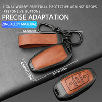 Étui de Protection Clé Peugeot 208 308 3008 Citroën C3 C5 Aircross DS Alliage de Zinc et Cuir
