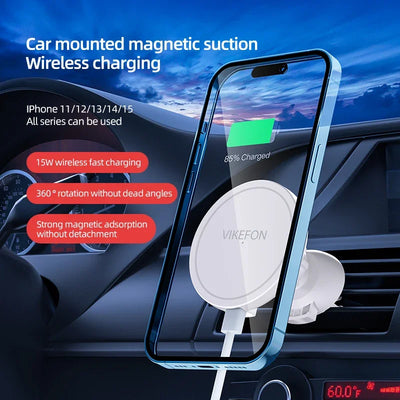 Support Téléphone Magnétique VIKEFON Chargeur Induction 15W