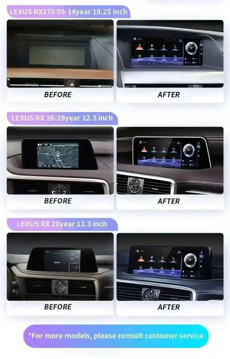 Autoradio Android 14 Écran 10,25 Pouces Lexus IS RC 200 250 200t 300h 2013-2020 CarPlay DSP