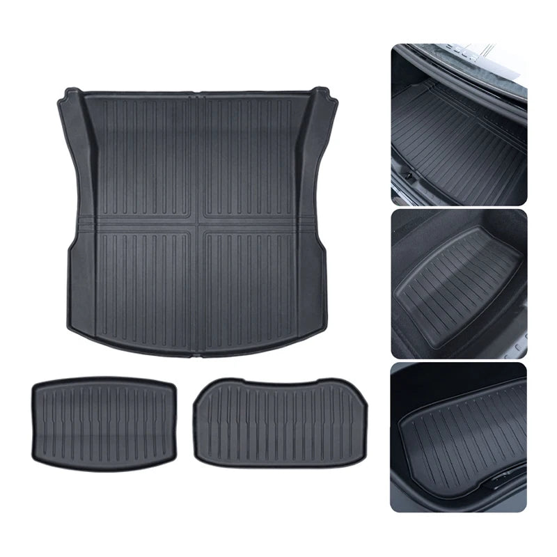 Tapis de Coffre Avant et Arrière Tesla Model 3 Highland 2024 TPE Étanche
