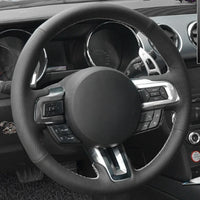 Couvre Volant Ford Mustang et Mustang GT 2015-2019, Cuir Véritable et Daim, à Coudre, 9 Styles