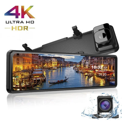 Dashcam Miroir 12 Pouces 4K DUTRIEUX Wi-Fi
