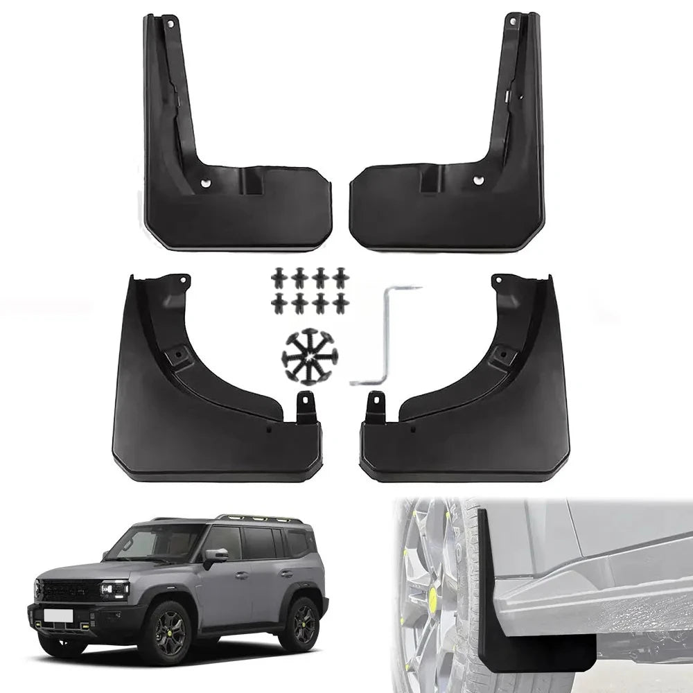 Garde-Boue Jetour T2 Traveller 2023-2024 Bavettes 4 Pièces Noir