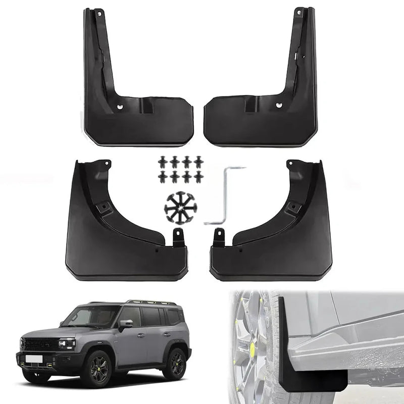 Garde-Boue Jetour T2 Traveller 2023-2024 Bavettes 4 Pièces Noir