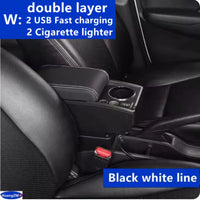 Accoudoir Peugeot 207 207 CC Console Centrale avec Rangement Porte-Gobelet et USB