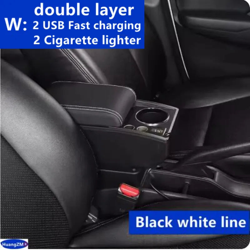 Accoudoir Peugeot 207 207 CC Console Centrale avec Rangement Porte-Gobelet et USB