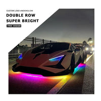 Éclairage d'ambiance LED RGBIC double rangée 6 pièces voiture
