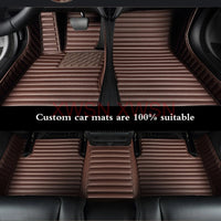 Tapis de Sol Cuir PU Rayé 5D Sur Mesure Volvo XC40 V60 V90 2016-2023 5 Places ou 1 Pièce