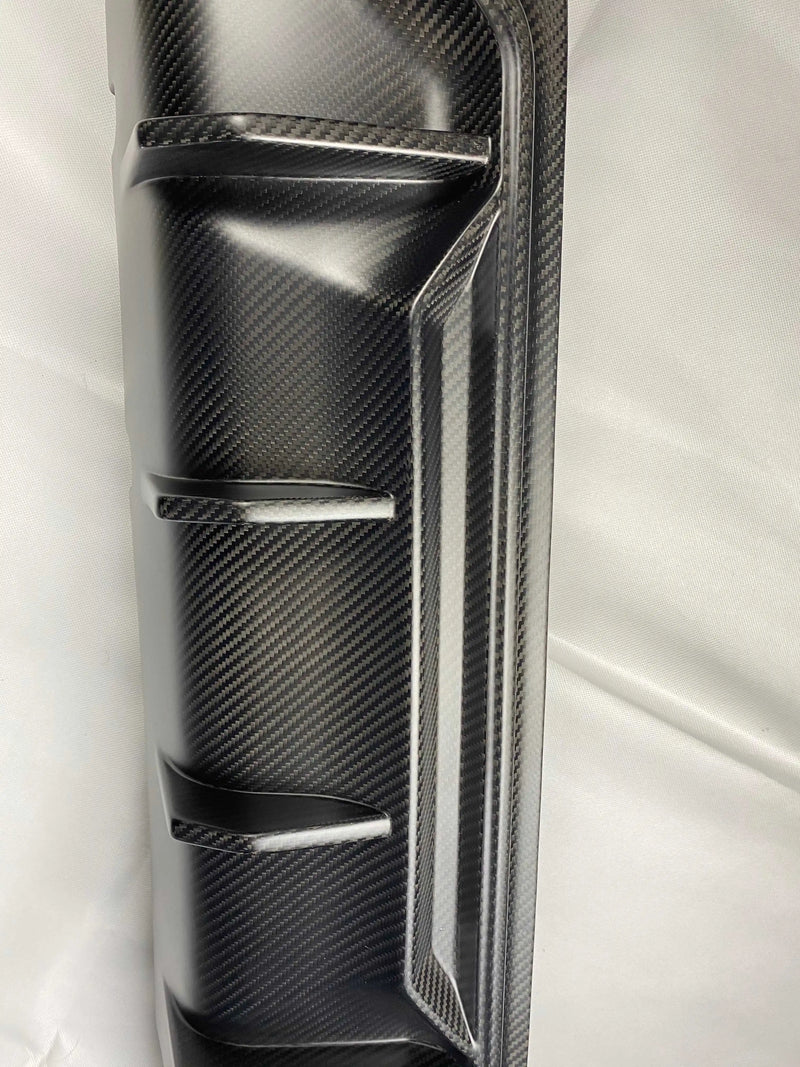 Diffuseur Arrière Carbone Sec Style D BMW Série 5 G30 G38 2017+ avec Séparateurs et Spoiler