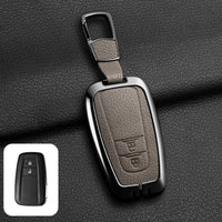 Étui de Protection Clé Toyota C-HR RAV4 Corolla Prius Camry Alliage de Zinc et Cuir