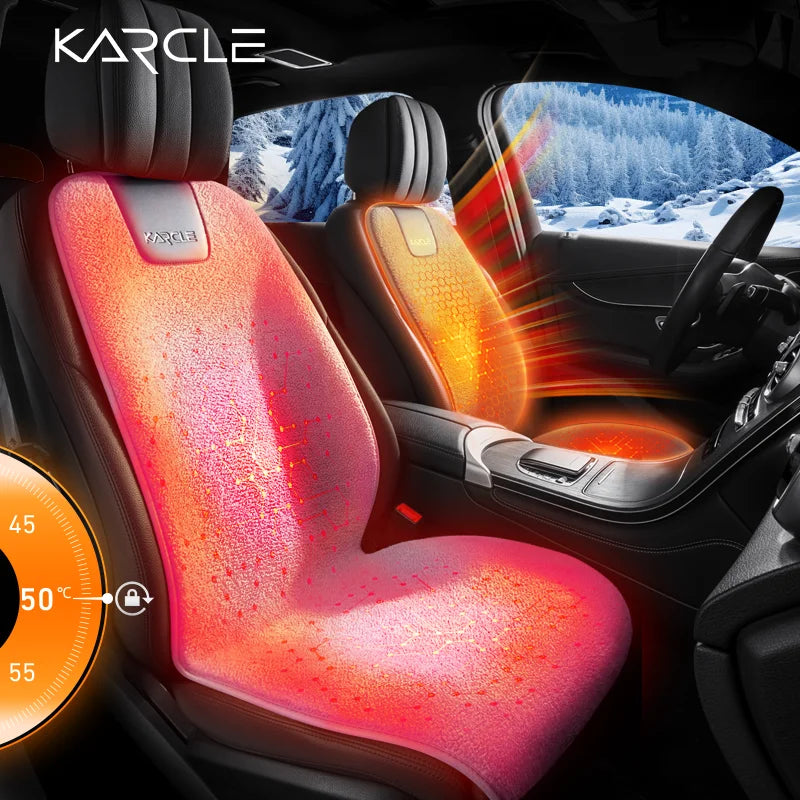 Siège Chauffant Voiture 12V Velours Granulaire Simple ou Double