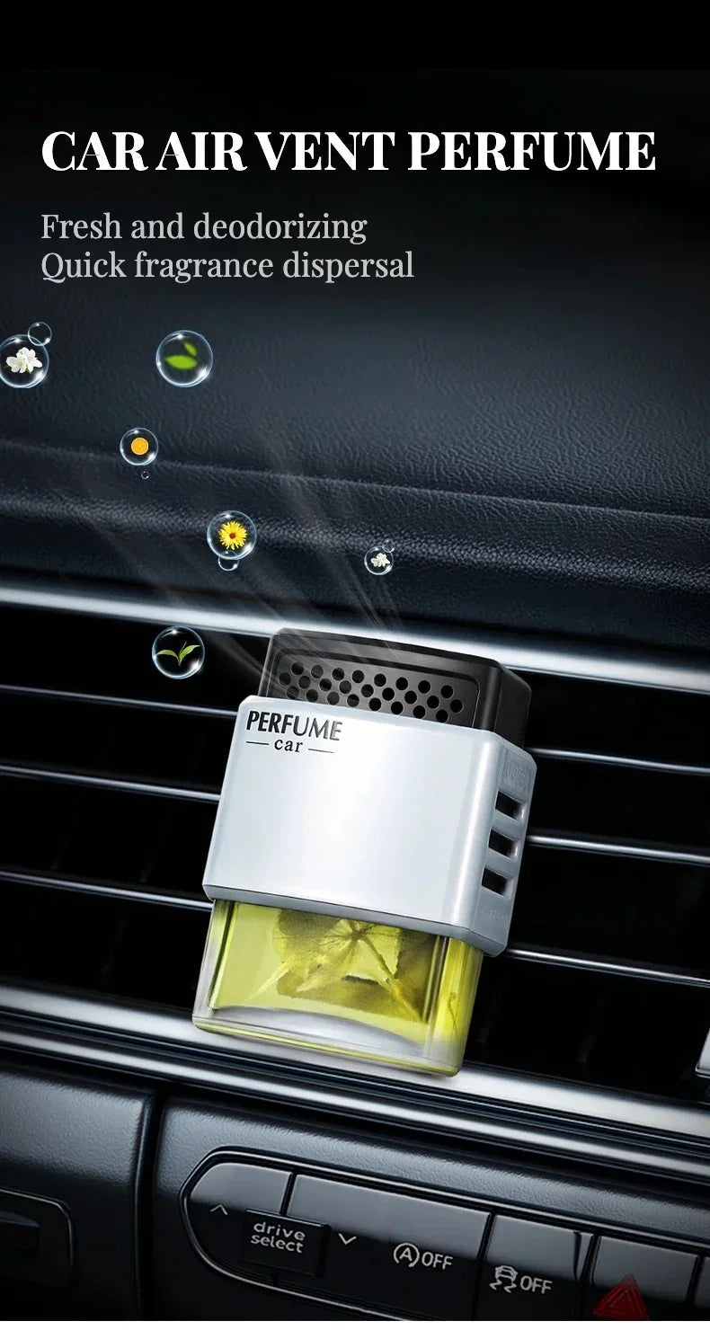 Désodorisant Voiture Clip Grille d'Aération Flacon Réglable 6 Senteurs