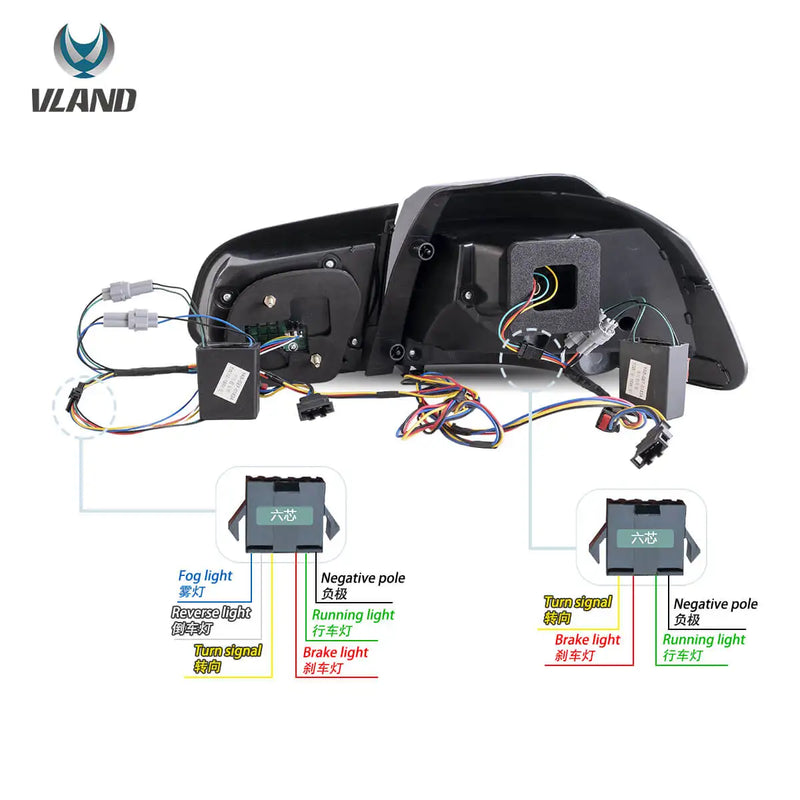 Feux Arrière OLED VLAND Volkswagen Golf 6 2008-2014 — vue de profil