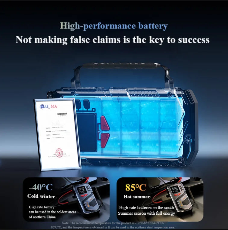 Booster de Batterie Voiture 1000 A 6000 mAh avec Compresseur 150 PSI
