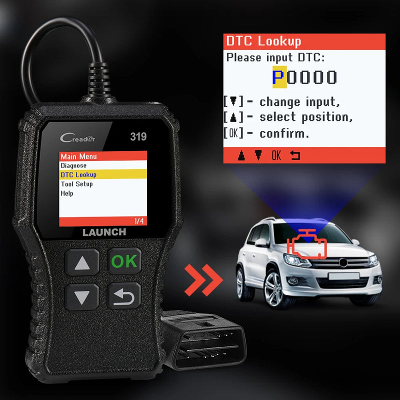 OBD2-Codeleser Launch Creader CR319 Motorkontrollleuchte