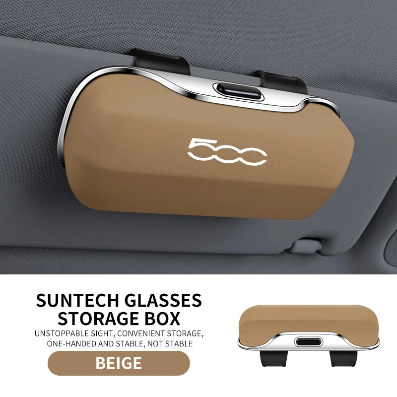 Étui à Lunettes pour Pare-Soleil Fiat 500 500L 500X