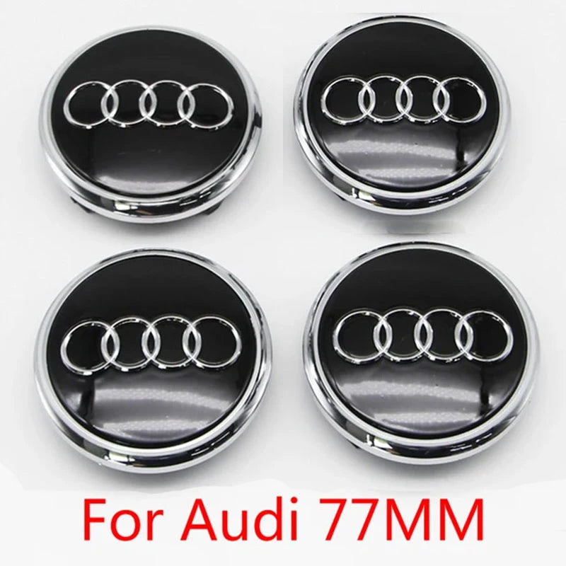 Cache-Moyeux Audi A3 A4 A6 Q5 Q7 60mm 77mm — détail de finition