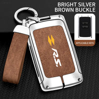 Coque de Clé Renault Carte 2 Touches Alliage de Zinc Suédine Lanière RS