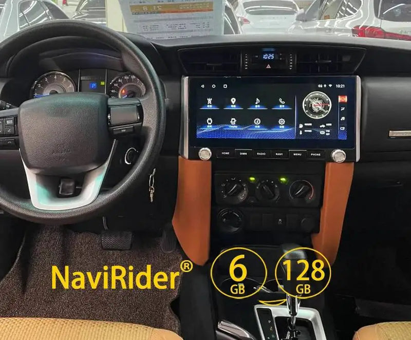 Autoradio Écran 12,3 Pouces Toyota Fortuner et Hilux 2015-2021 Android 14 CarPlay Sans Fil DSP