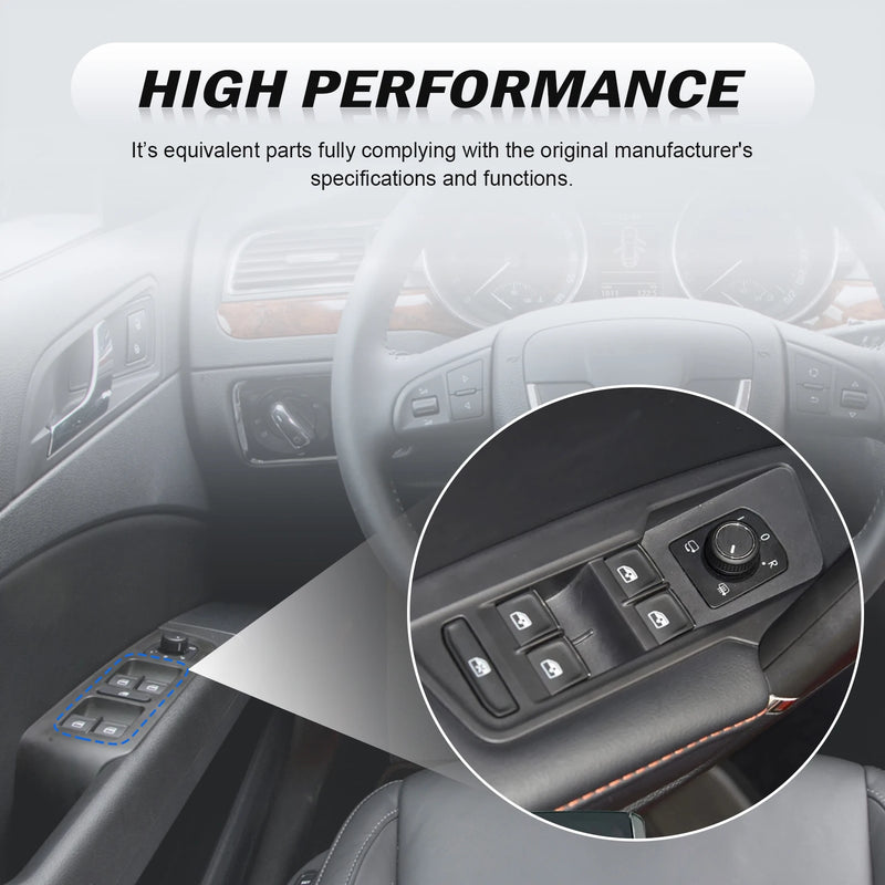 Bouton Lève-Vitre Volkswagen Golf 7 Passat B8 Seat Leon 2013-2018 — vue arrière
