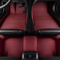 Tapis de Sol Cuir PU Rayé 5D Sur Mesure Volvo XC40 V60 V90 2016-2023 5 Places ou 1 Pièce