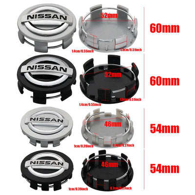 Cache-Moyeux Nissan Qashqai Juke X-Trail 54mm 60mm
