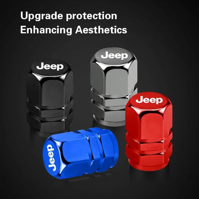 Bouchons de Valve Jeep Wrangler Renegade Compass Anti-Rouille