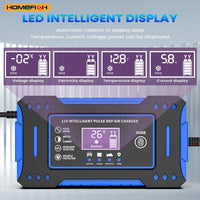 Chargeur de Batterie Voiture 12V 6A Intelligent à Impulsions