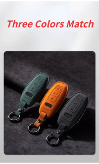 Coque de Clé Audi en Daim A3 A4 A5 A6 A7 A8 Q3 Q4 Q5 Q8 Étui de Protection Télécommande Type A, B ou C