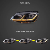 Phares LED Volkswagen Golf 7 2015-2017 Vland DRL — détail de finition