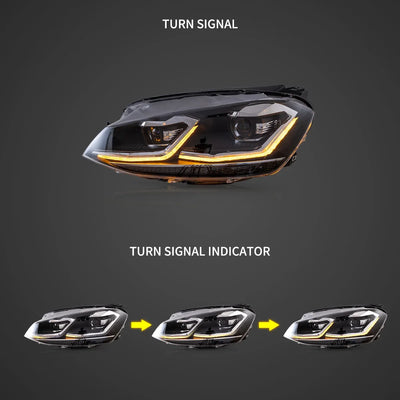 Phares LED Volkswagen Golf 7 2015-2017 Vland DRL