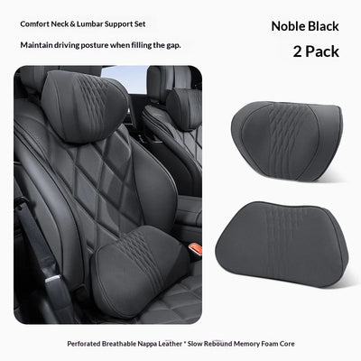 Coussin de Nuque et Soutien Lombaire Voiture Universel