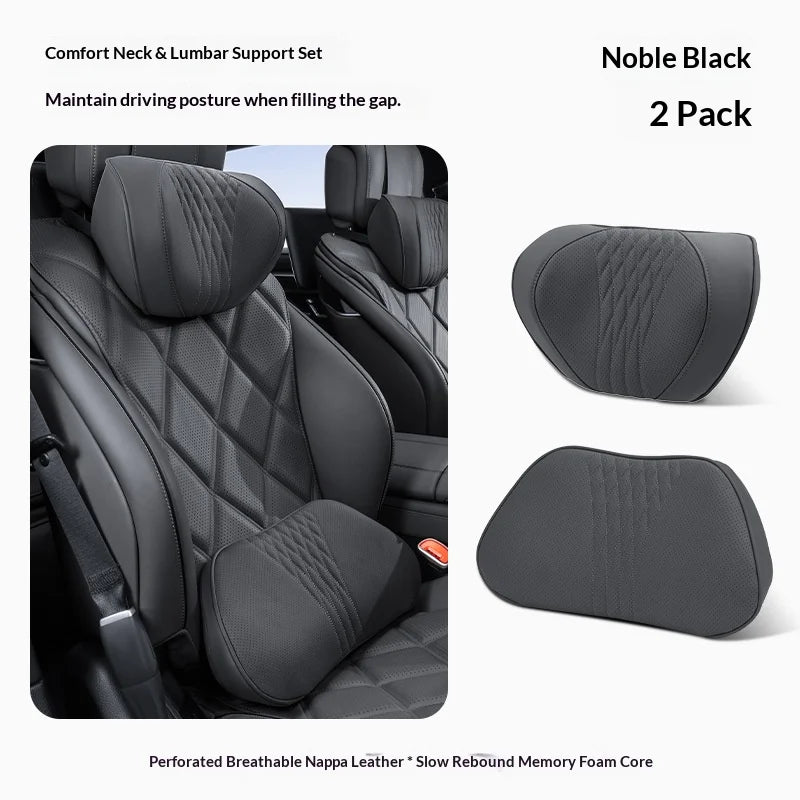 Coussin de Nuque et Soutien Lombaire Voiture Universel — vue d'ensemble