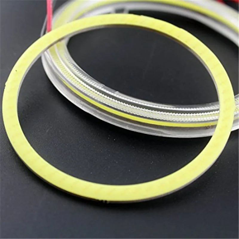 Anneaux Angel Eyes LED COB Blancs Universels 60 à 120 mm