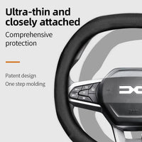Housse de Volant en Cuir Respirant Ultra-Mince Dacia Sandero Stepway Duster Jogger Bigster Spring Logan
