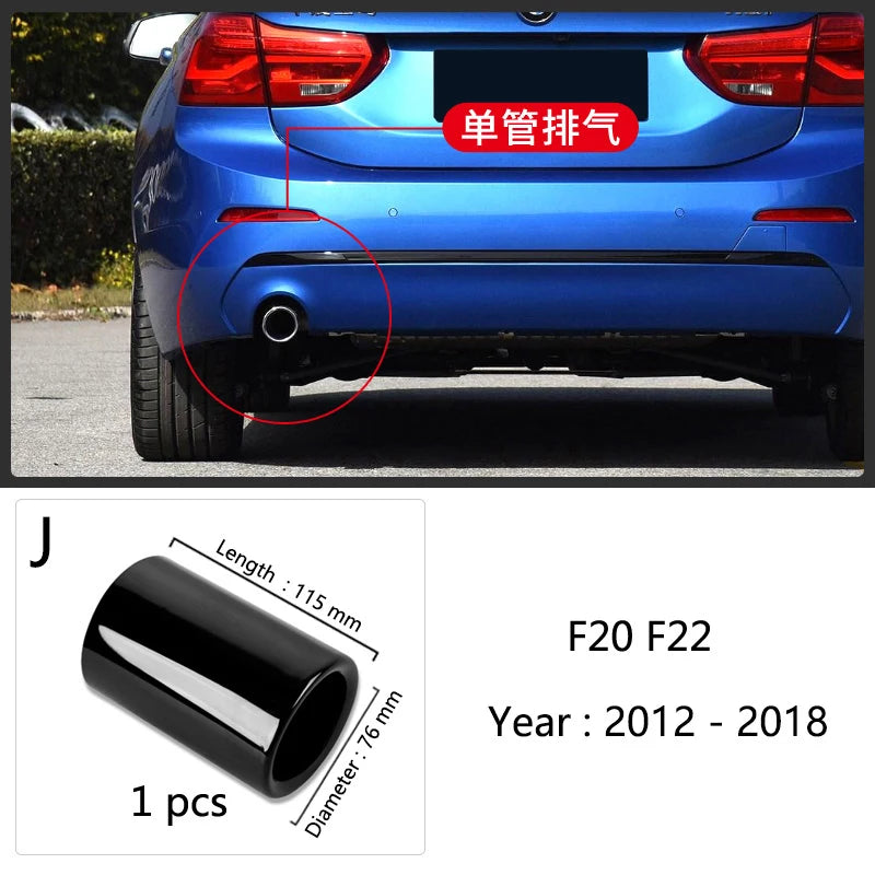 Embout d'Échappement BMW F20 F30 F32 X1 Acier Inoxydable — vue de trois quarts