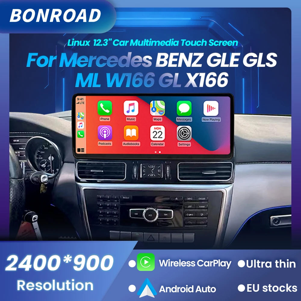 Autoradio CarPlay Mercedes ML GL GLS GLE W166 X166