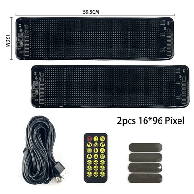 Écran LED Pliable de Pare-Brise Yeux du Diable Voiture Camion
