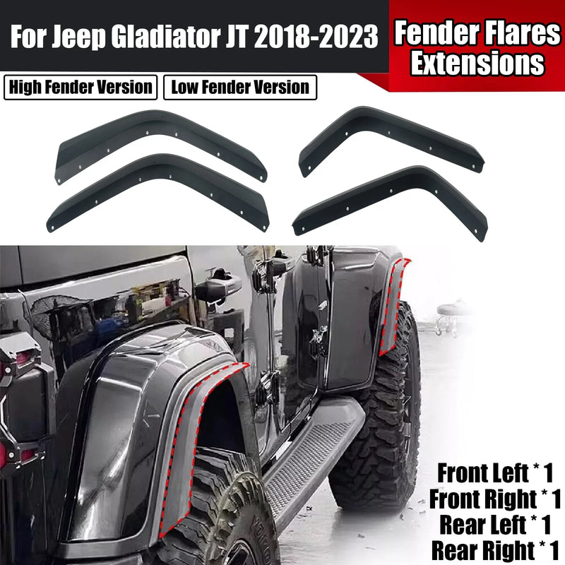 Élargisseurs d'Ailes Jeep Gladiator JT 2018-2023 4 Pièces