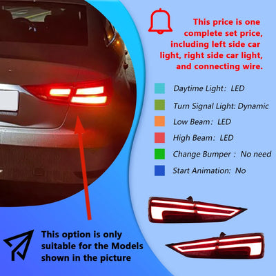 Feux Arrière LED Audi A3 2013-2020 Dynamiques S-Line