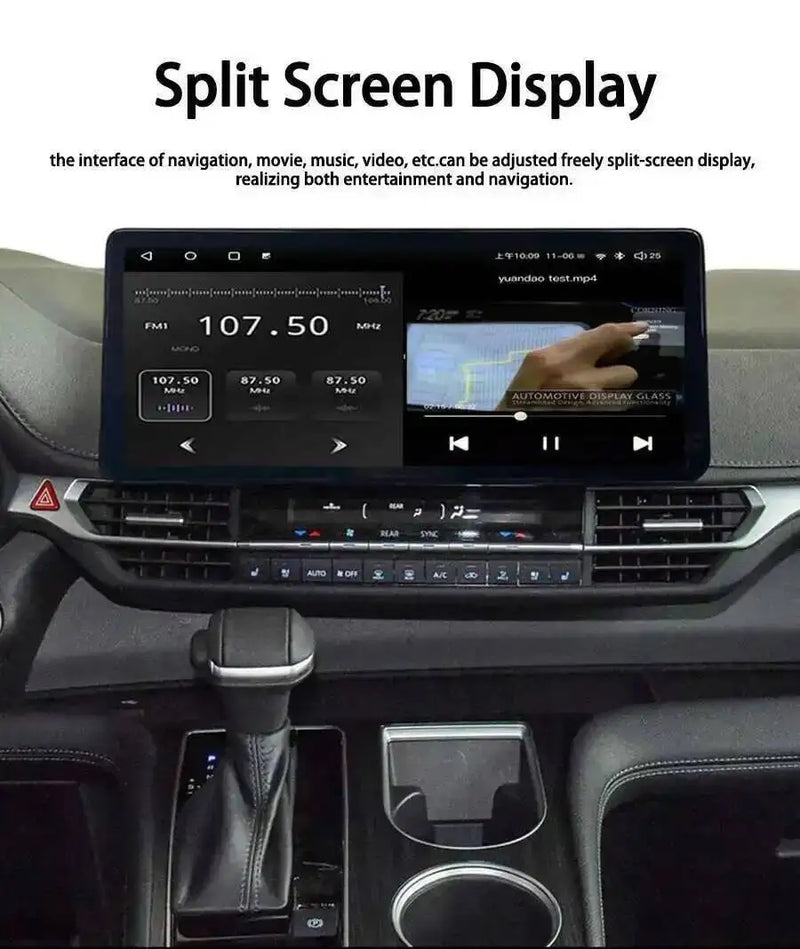 Autoradio Android Écran QLED 12,3 Pouces Toyota Hilux 2015-2023 CarPlay Sans Fil GPS 4G
