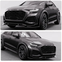 Cadre de Calandre en Carbone Audi RS Q8 RSQ8 2020-2023 Tissage Sergé 2x2 Noir Brillant