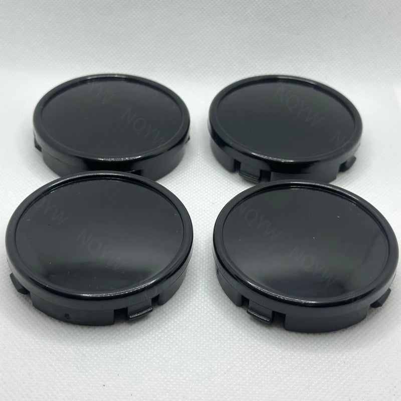 Cache-Moyeux Universels Vierges 64 mm Chromé ou Noir Lot de 4