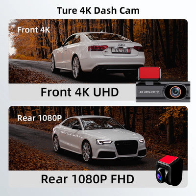 Dashcam ACCEO Mini 4K Wi-Fi GPS Double Objectif