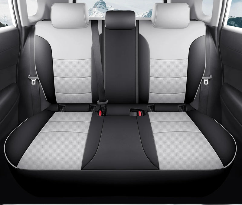Housses de Siège Cuir Toyota RAV4 2020-2023 Sur Mesure 5 ou 9 Pièces Orange Vert Gris Noir